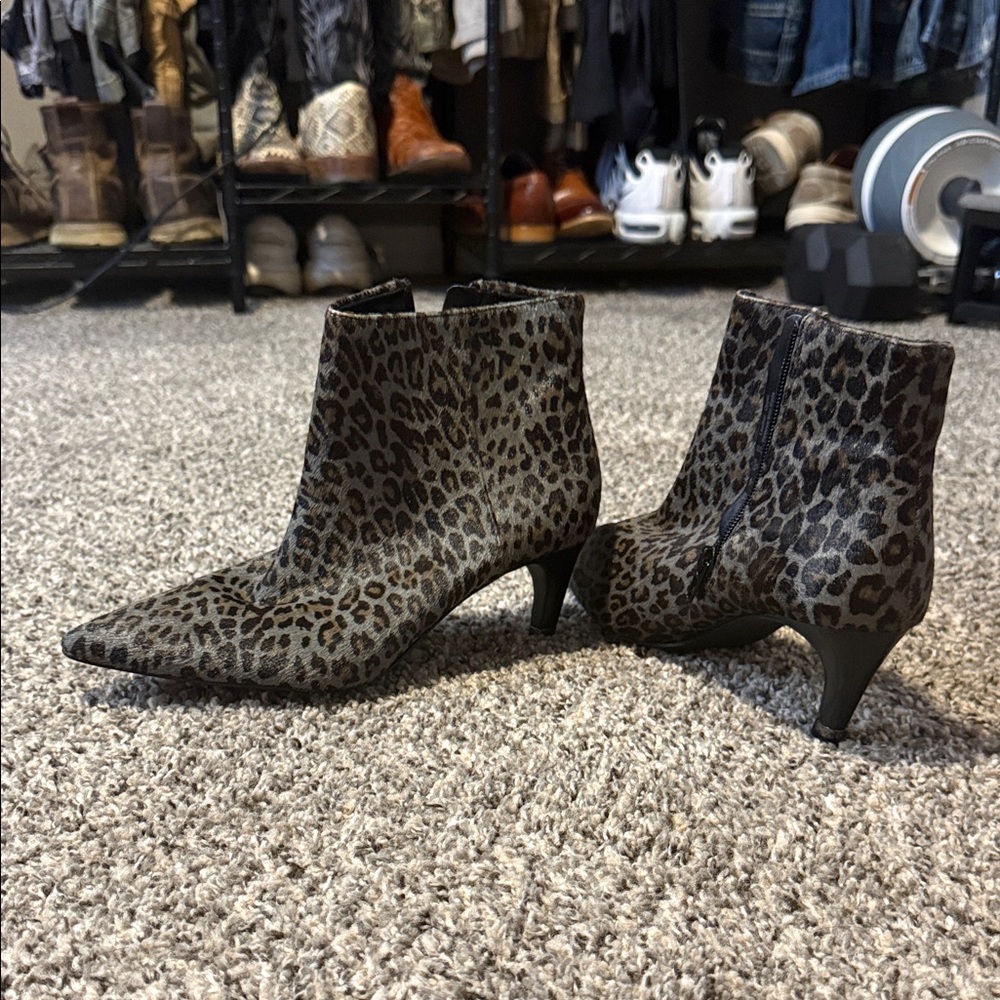 Preston & York Leopard Print Ankle Booties